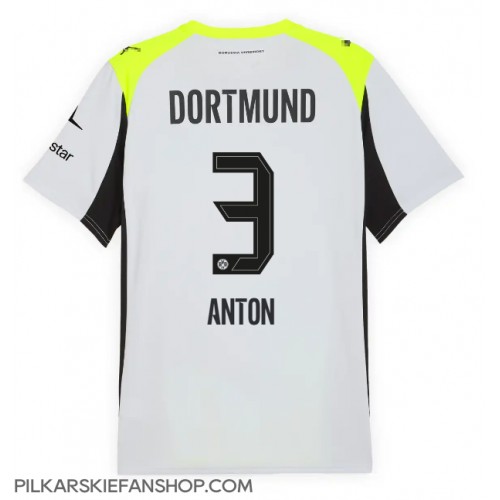 Koszulka piłkarska Borussia Dortmund Waldemar Anton #3 Strój wyjazdowy 2025-26 tanio Krótki Rękaw Koszulka piłkarska Borussia Dortmund Waldemar Anton #3 Strój wyjazdowy 2025-26 tanio Krótki Rękaw